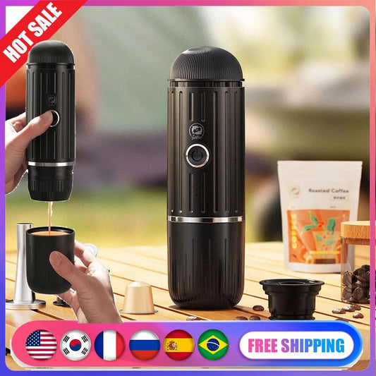Cafetière Portable 2-en-1 pour Expresso - Idéale pour la Randonnée