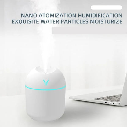 Humidificateur USB Compact et Silencieux avec Diffuseur d'Arômes