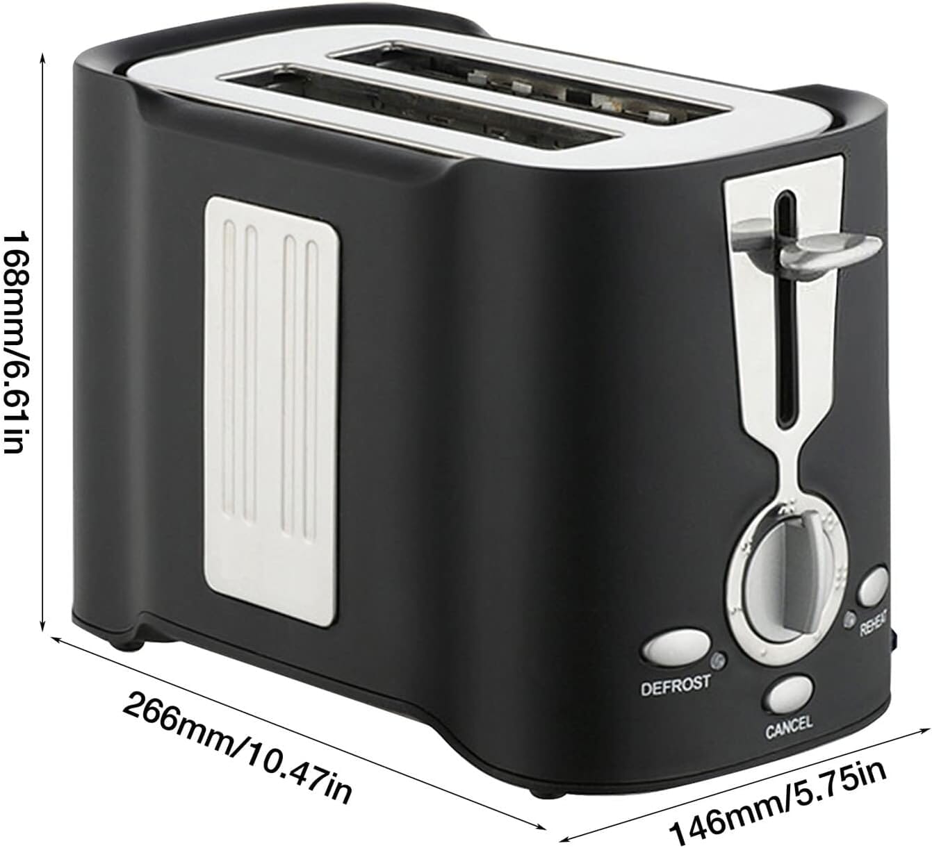 Grille pain - ToastMasterPro™ - Noir