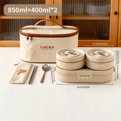 Boîte à Lunch Isolée en Acier Inoxydable 304 - Ovale Anti-fuite