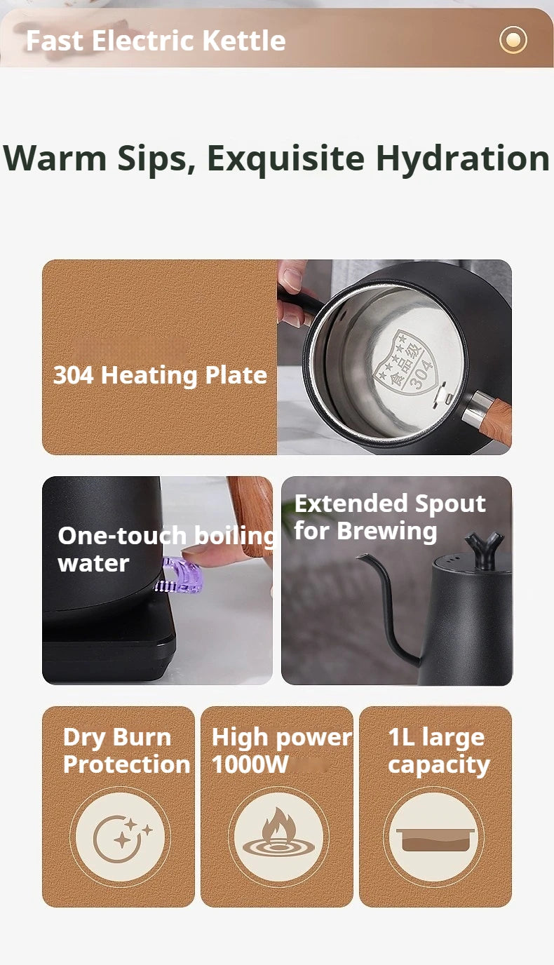 Bouilloire Électrique Intelligente 1000ml - Contrôle Température