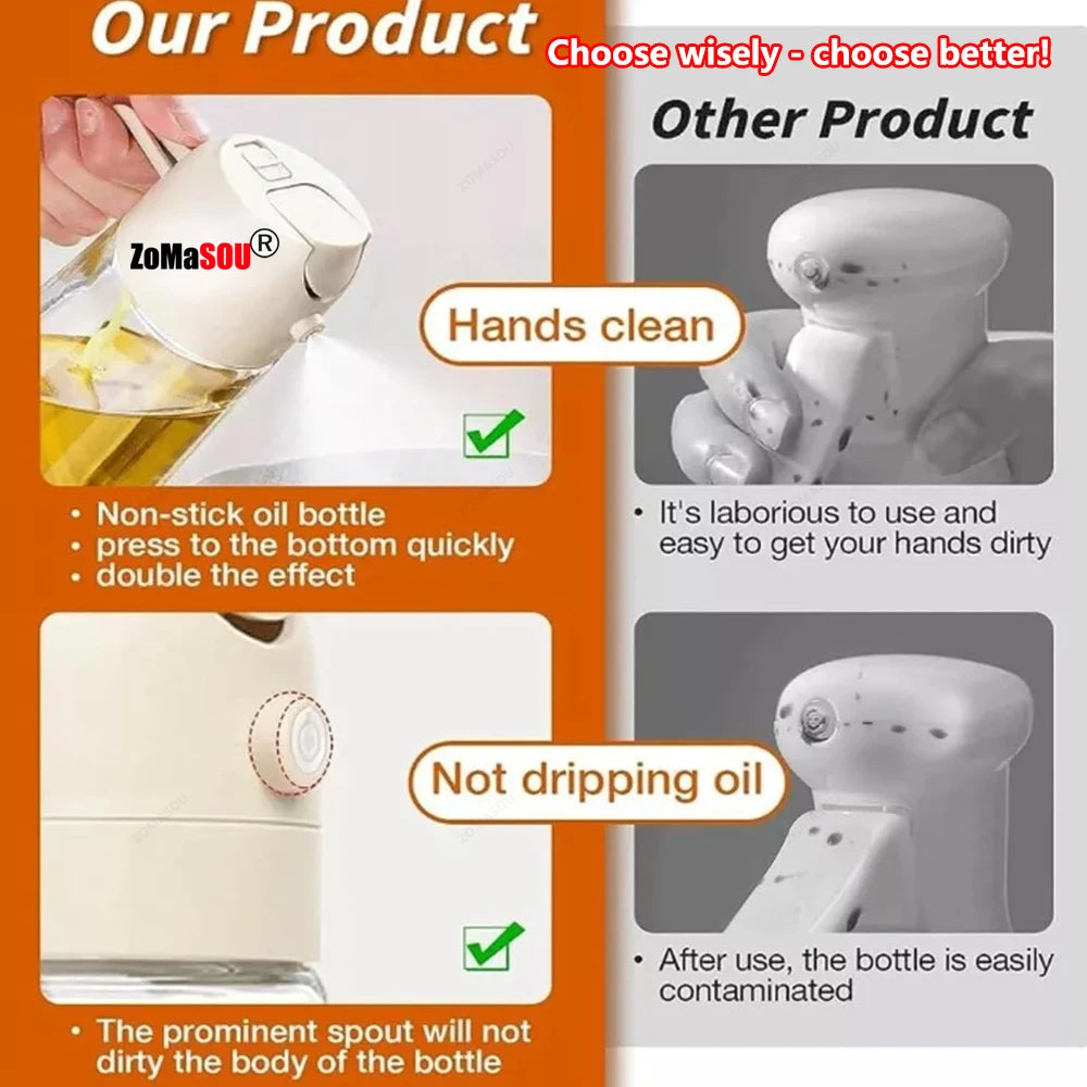 Pulvérisateur d'Huile 2-en-1 - Vaporisateur et Verseur 500ml