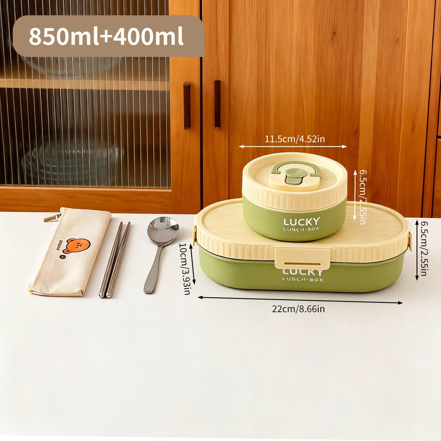 Boîte à Lunch Isolée en Acier Inoxydable 304 - Ovale Anti-fuite