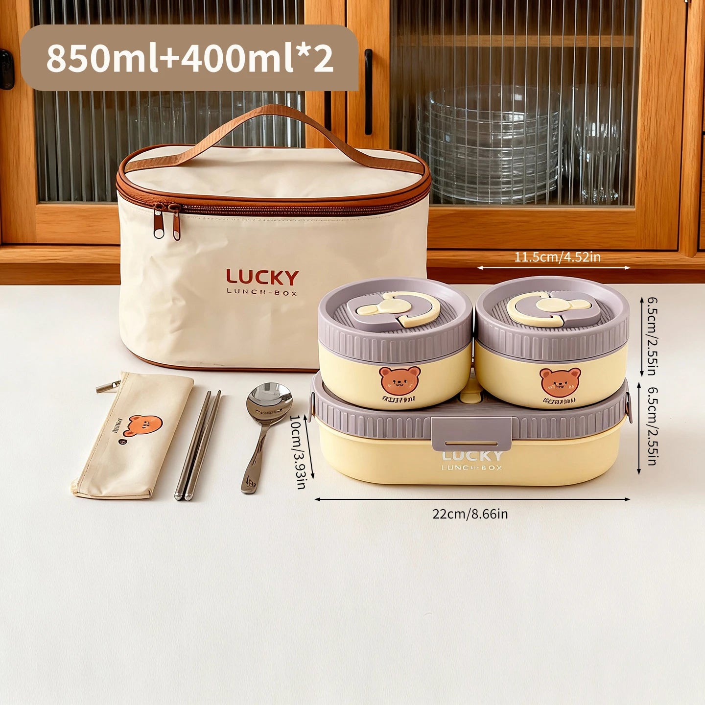 Boîte à Lunch Isolée en Acier Inoxydable 304 - Ovale Anti-fuite