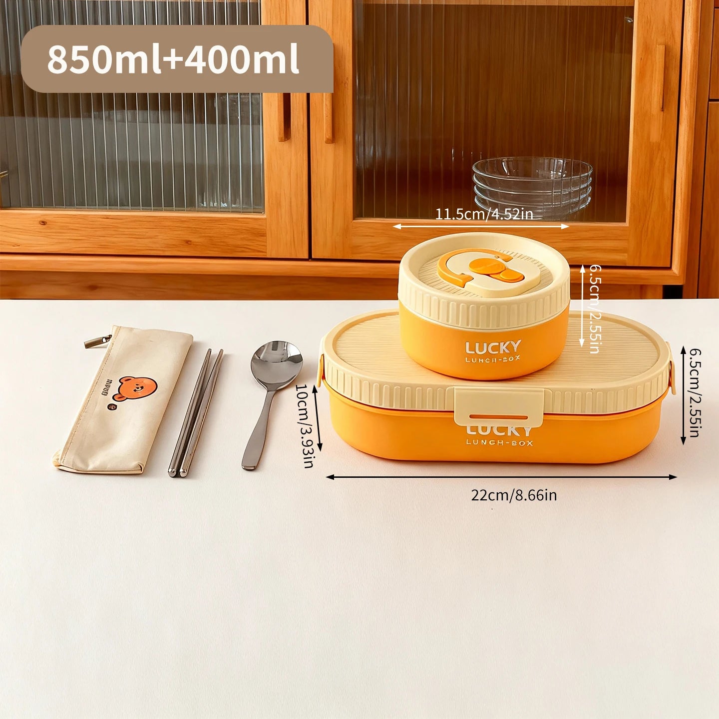 Boîte à Lunch Isolée en Acier Inoxydable 304 - Ovale Anti-fuite