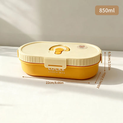 Boîte à Lunch Isolée en Acier Inoxydable 304 - Ovale Anti-fuite