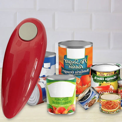 Ouvre-boîte électrique ouvre-bocal automatique ouvre-bouteille à bord lisse à piles pour les mains débiles pour toutes sortes de pots