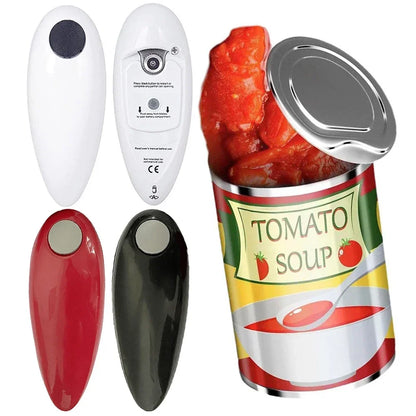Ouvre-boîte électrique ouvre-bocal automatique ouvre-bouteille à bord lisse à piles pour les mains débiles pour toutes sortes de pots