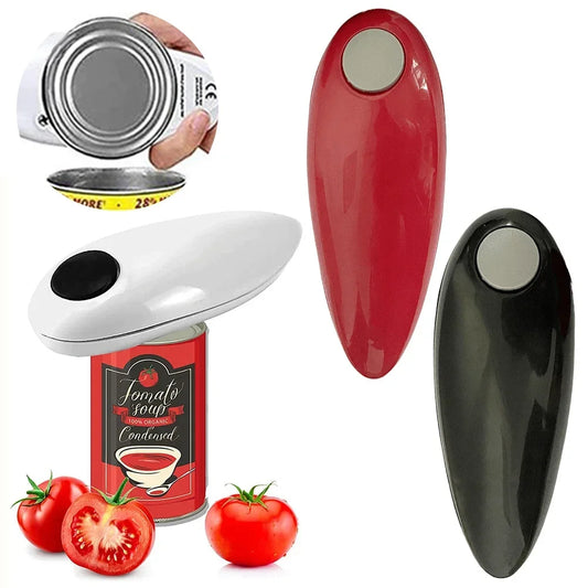 Ouvre-boîte électrique ouvre-bocal automatique ouvre-bouteille à bord lisse à piles pour les mains débiles pour toutes sortes de pots