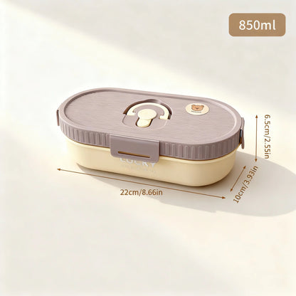 Boîte à Lunch Isolée en Acier Inoxydable 304 - Ovale Anti-fuite