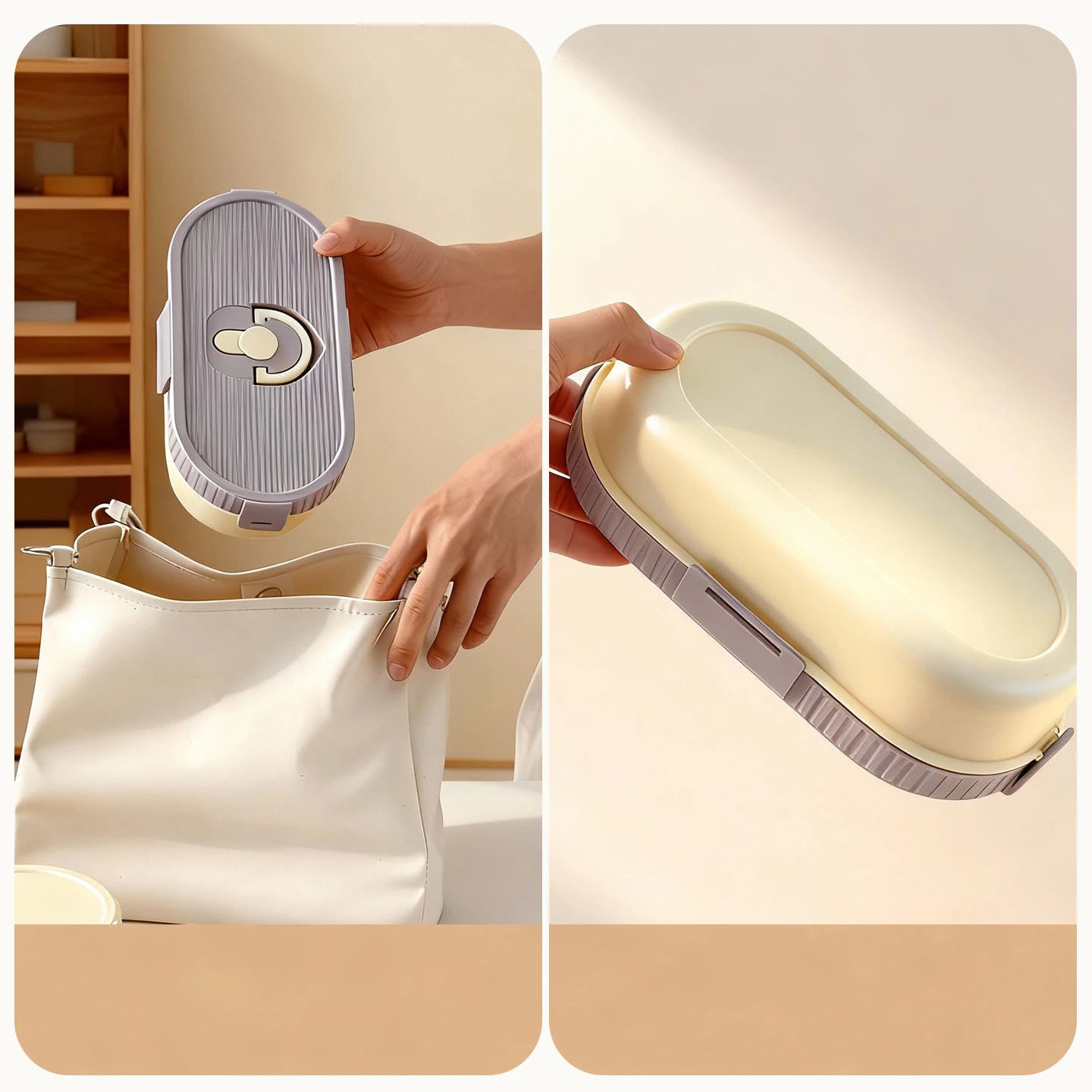 Boîte à Lunch Isolée en Acier Inoxydable 304 - Ovale Anti-fuite