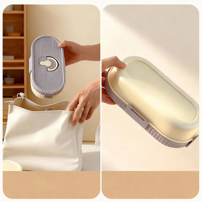 Boîte à Lunch Isolée en Acier Inoxydable 304 - Ovale Anti-fuite