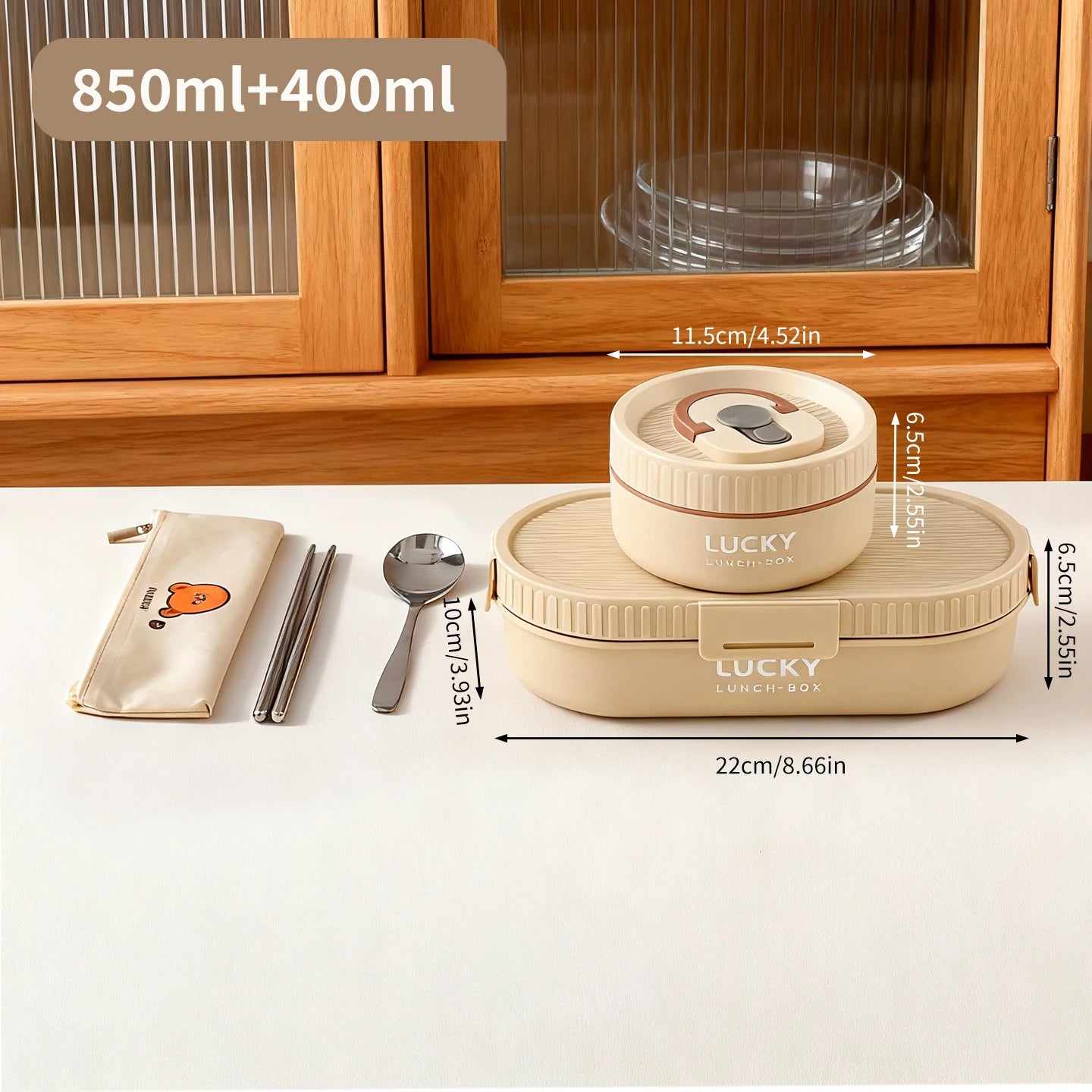 Boîte à Lunch Isolée en Acier Inoxydable 304 - Ovale Anti-fuite