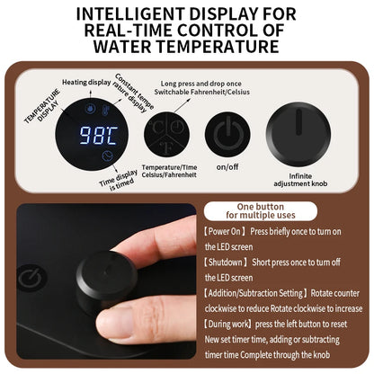 Bouilloire Électrique Intelligente 1000ml - Contrôle Température